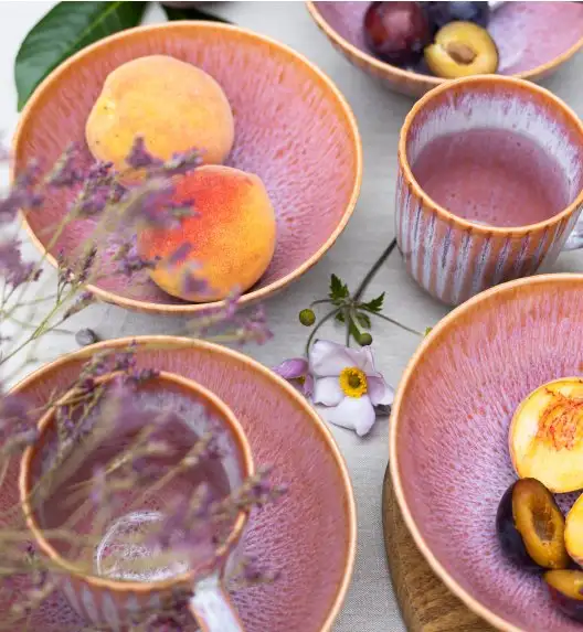 LUBIANA STONEWARE BLUSH | Salaterka 17 cm luz x 18 szt. | kolor łososiowy