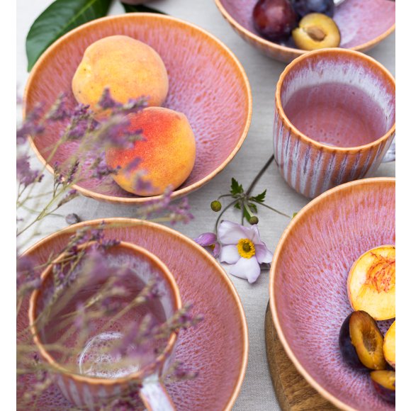 LUBIANA STONEWARE BLUSH | Salaterka 17 cm luz x 18 szt. | kolor łososiowy