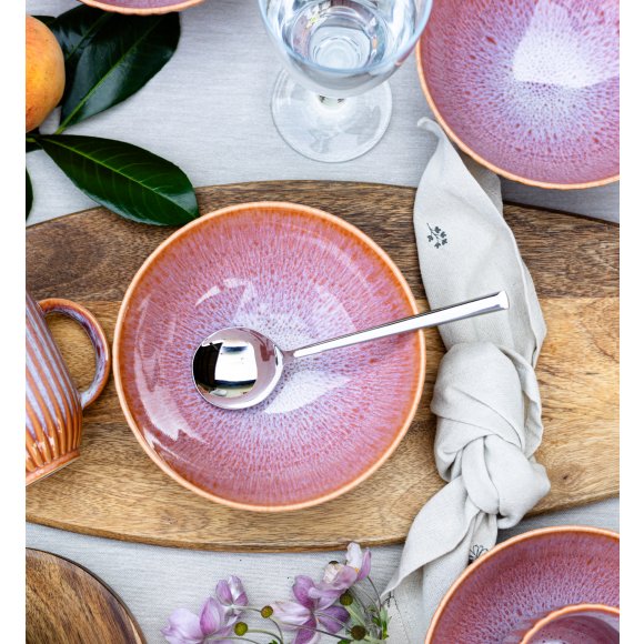 LUBIANA STONEWARE BLUSH | Salaterka 17 cm luz x 18 szt. | kolor łososiowy