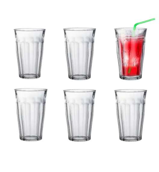 DURALEX PICARDIE Zestaw 6 szklanek 360 ml / transparent / szkło hartowane