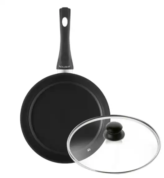 AMBITION GRAND Patelnia tradycyjna 30 cm + pokrywka szklana TADAR / indukcja
