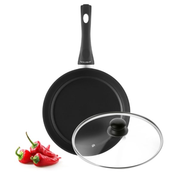 AMBITION GRAND Patelnia tradycyjna 30 cm + pokrywka szklana TADAR / indukcja