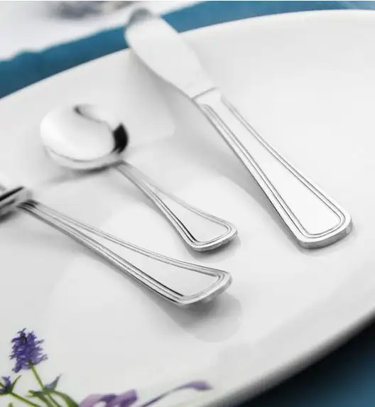 AMEFA BOLOGNA Sztućce UE Komplet 84 el z łyżeczką do latte / pudełko składane / 12 os / połysk