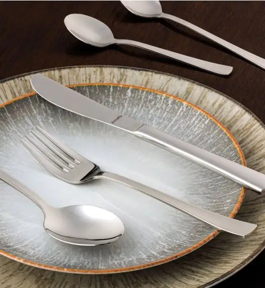 AMEFA BOLOGNA Sztućce UE Komplet 84 el z łyżeczką do latte / pudełko składane / 12 os / połysk