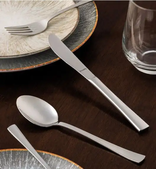 AMEFA BOLOGNA Sztućce UE Komplet 84 el z łyżeczką do latte / pudełko składane / 12 os / połysk