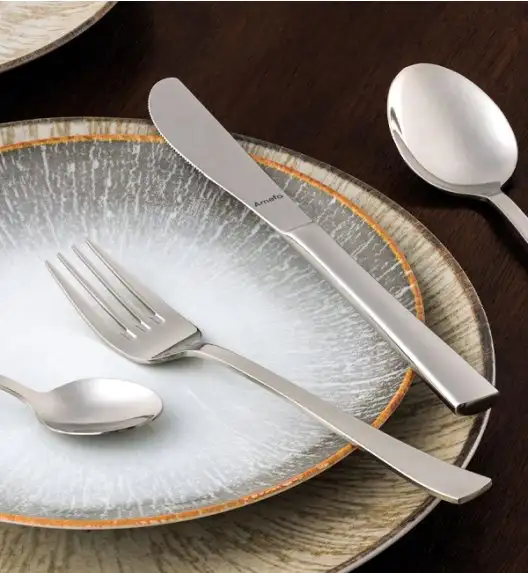 AMEFA BOLOGNA Sztućce UE Komplet 84 el z łyżeczką do latte / pudełko składane / 12 os / połysk