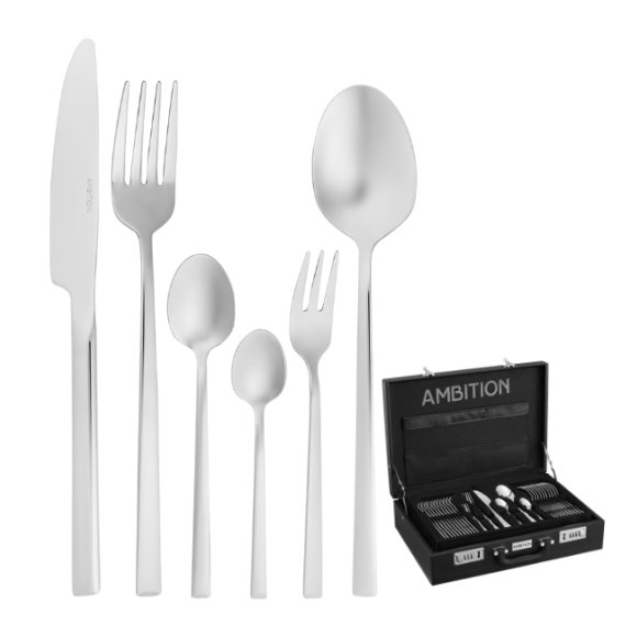 AMBITION | COMO KPL SZTUCCE 72 EL DLA 12 OS WALIZKA AKCESORIA