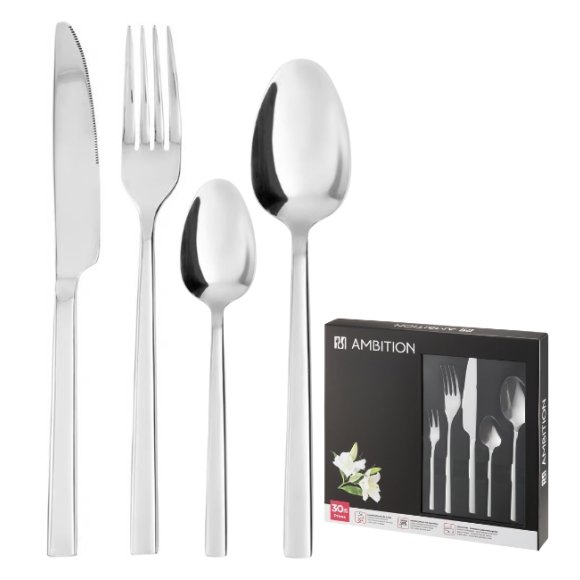 AMBITION | PRIMA KPL SZTUĆCE 30 EL DLA 6 OSÓB PUDEŁKO