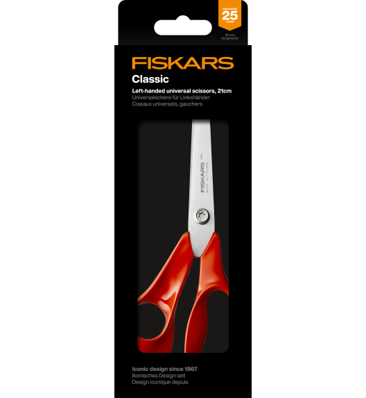 FISKARS CLASSIC Nożyczki uniwersalne, leworęczne 21 cm / stal nierdzewna (6 generacja)