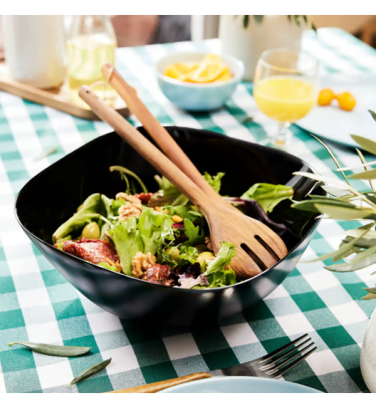 LUMINARC CARINE BLACK 6x Salaterka kwadratowa 27 cm | szkło hartowane 