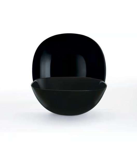 LUMINARC CARINE BLACK 12x Salaterka kwadratowa 27 cm | szkło hartowane 