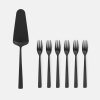 AMBITION PRATO Komplet sztućców do ciasta 7 el dla 6 osób / czarny