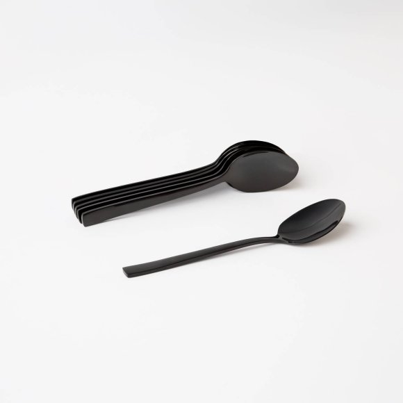 AMBITION PRATO Komplet 6 łyżeczek do herbaty / pudełko / 6 osób / czarny