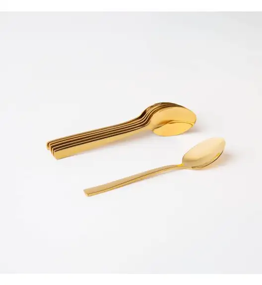 AMBITION PRATO Komplet 6 łyżeczek do herbaty / pudełko / 6 osób / złoty