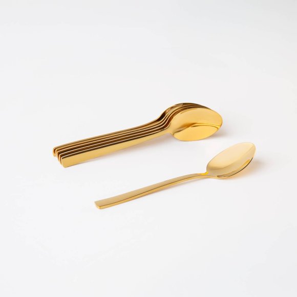 AMBITION PRATO Komplet 6 łyżeczek do herbaty / pudełko / 6 osób / złoty