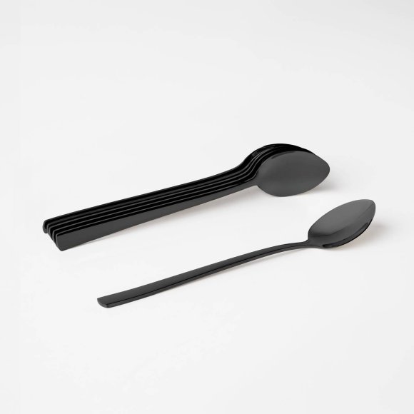 AMBITION PRATO Komplet 6 łyżeczek do deserów 18,5 cm / pudełko / 6 osób / czarny