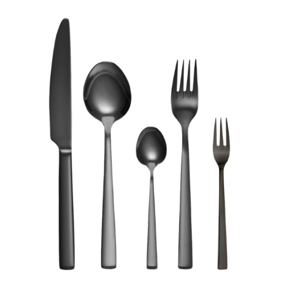 AMBITION PRATO Sztućce Komplet 30 el dla 6 osób / pudełko / czarne