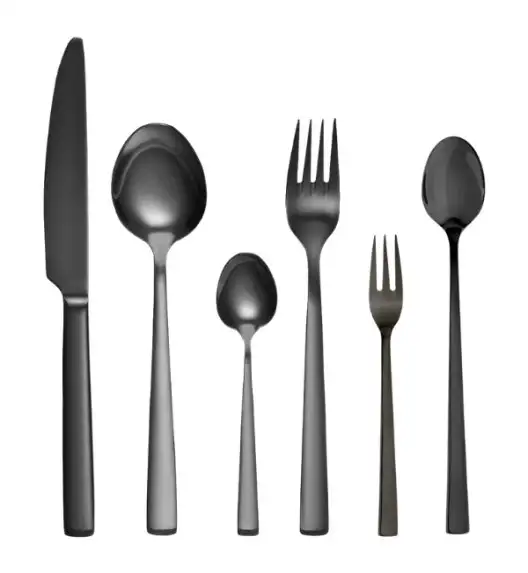 AMBITION PRATO Sztućce Komplet 36 el dla 6 osób / pudełko / czarne