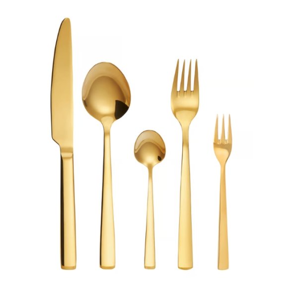 AMBITION PRATO Sztućce Komplet 30 el dla 6 osób / pudełko / złote