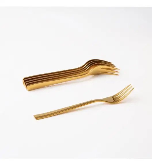 AMBITION PRATO Sztućce Komplet 30 el dla 6 osób / pudełko / złote