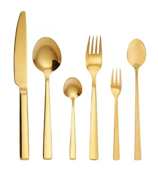 AMBITION PRATO Sztućce Komplet 36 el dla 6 osób / pudełko / złote
