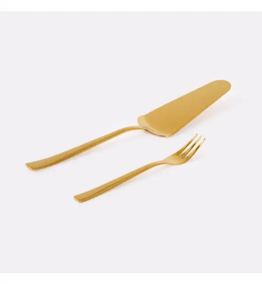 AMBITION PRATO Sztućce Komplet 24+7 el dla 6 osób / pudełko / złote