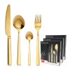 AMBITION PRATO Sztućce Komplet 72 el dla 18 osób / pudełko / złote