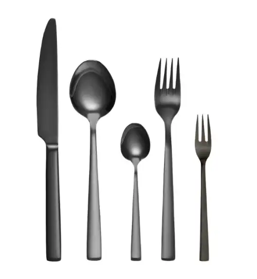 AMBITION PRATO Sztućce Komplet 60 el dla 12 osób / pudełko / czarne