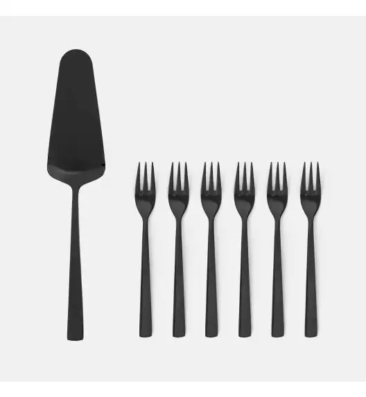 AMBITION PRATO Sztućce Komplet 72+21 el dla 18 osób / pudełko / czarne