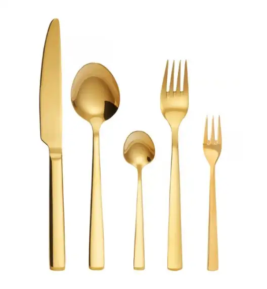 AMBITION PRATO Sztućce Komplet 60 el dla 12 osób / pudełko / złote