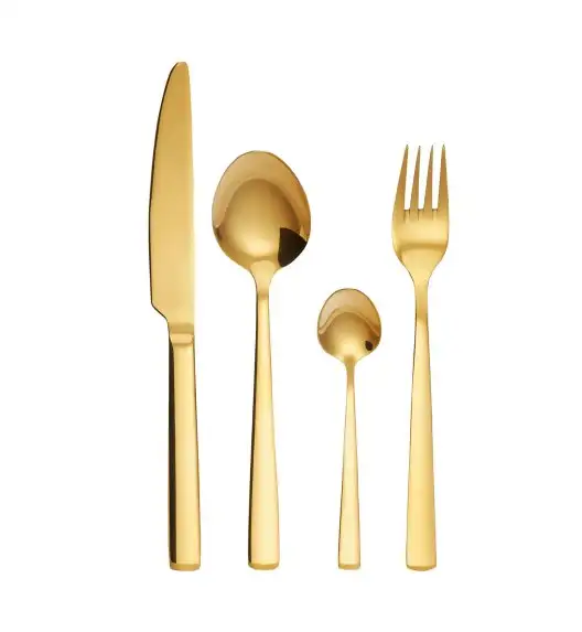 AMBITION PRATO Sztućce Komplet 60 el dla 12 osób / pudełko / złote