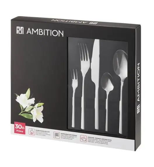 AMBITION | PRIMA KPL SZTUĆCE 60 EL DLA 12 OSÓB PUDEŁKO
