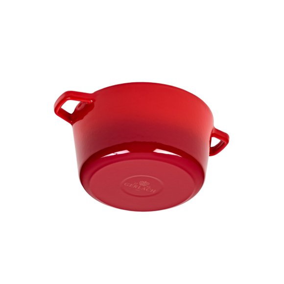 GERLACH NATUR IRON Garnek 3 L z pokrywką 21 cm / żeliwo / czerwony gradient