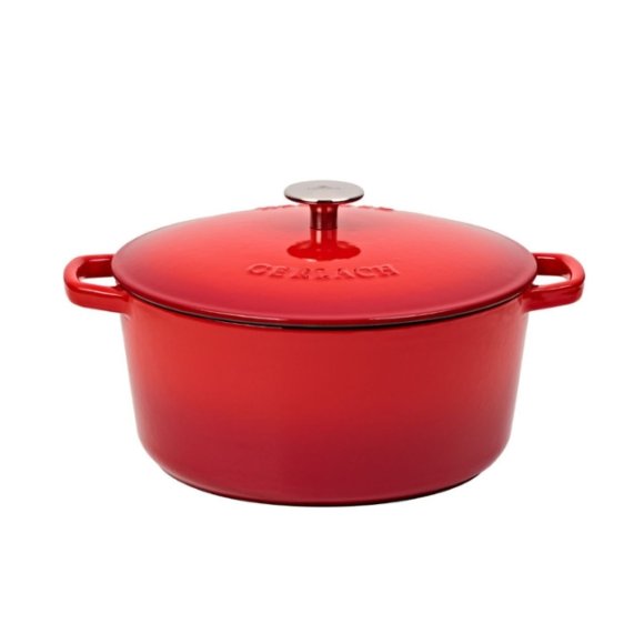 GERLACH NATUR IRON Garnek 5 L z pokrywką 26 cm / żeliwo / czerwony gradient