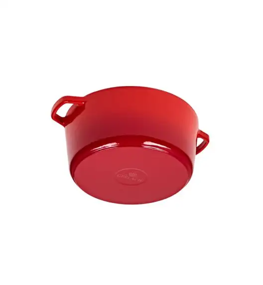 GERLACH NATUR IRON Garnek 5 L z pokrywką 26 cm / żeliwo / czerwony gradient