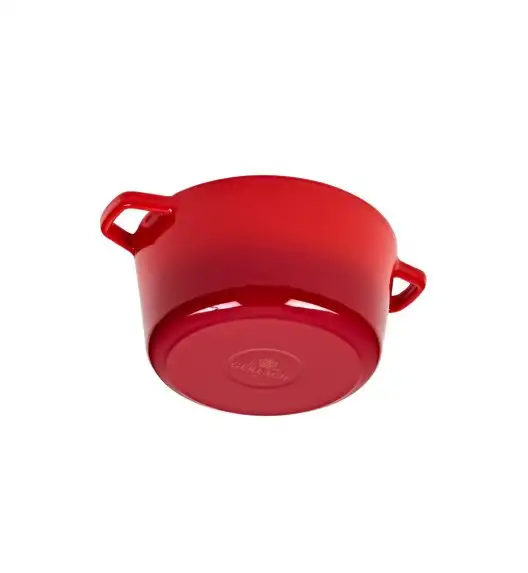 GERLACH NATUR IRON Komplet 2 garnków z pokrywkami 3L + 5L | żeliwo | czerwony gradient