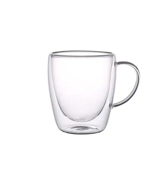 MG HOME | RENZA Zestaw 6 szklanek termicznych z uchem 300 ml / transparentne