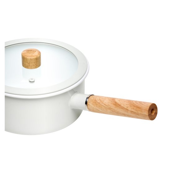 GERLACH NATUR ENAMEL Komplet Garnki z pokrywkami 6 el / biały / emalia