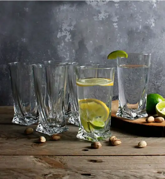 BOHEMIA QUADRO Komplet kieliszków i szklanek 24 el 6 os / szkło kryształowe