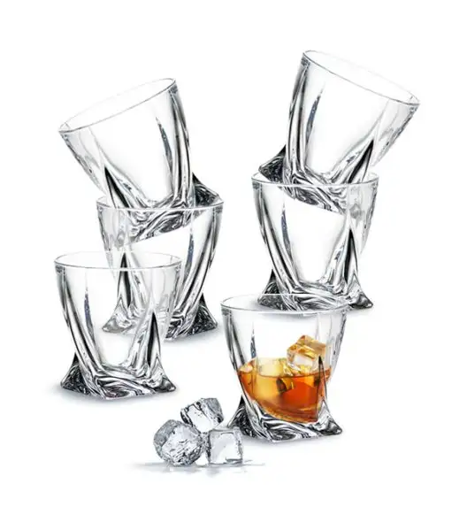 BOHEMIA QUADRO Komplet kieliszków i szklanek 12 el 6 os / szkło kryształowe