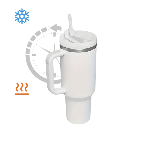 IMCHEX | SUBLIMATION | Kubek termiczny 1200 ml ze słomką + 10 szklanych słomek