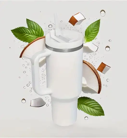 IMCHEX | SUBLIMATION | Kubek termiczny 1200 ml ze słomką + 10 szklanych słomek