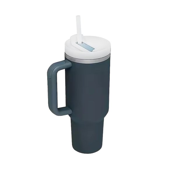 IMCHEX | CHARCOAL | Kubek termiczny 1200 ml ze słomką + 10 szklanych słomek