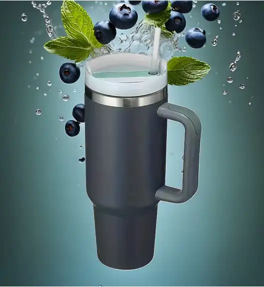 IMCHEX | STORMY SEA | Kubek termiczny 1200 ml ze słomką + 10 szklanych słomek