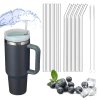 IMCHEX | STORMY SEA | Kubek termiczny 1200 ml ze słomką + 10 szklanych słomek