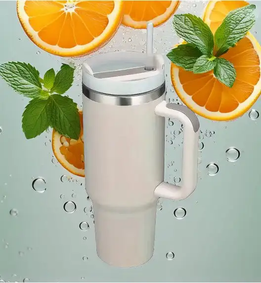 IMCHEX | DUNE | Kubek termiczny 1200 ml ze słomką + 10 szklanych słomek