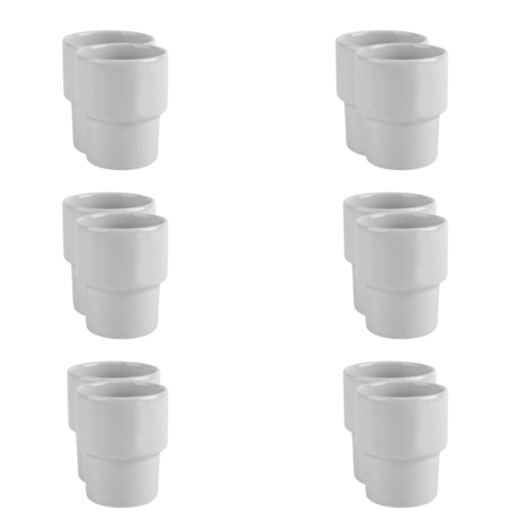 LUBIANA KASZUB / HEL 0610 - 12 SZT. Kubek bez ucha 300 ml | porcelana