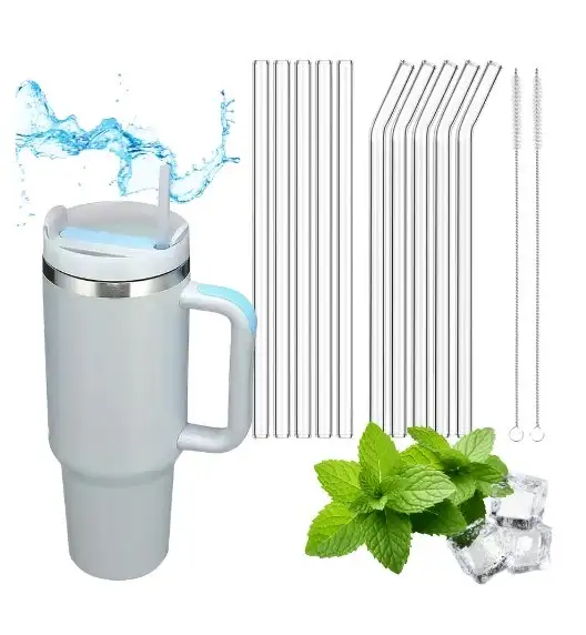 IMCHEX | FOG | Kubek termiczny 1200 ml ze słomką + 10 szklanych słomek