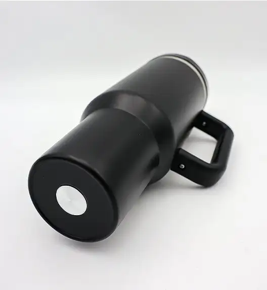 IMCHEX | BLACK | Kubek termiczny 1200 ml ze słomką + 10 szklanych słomek