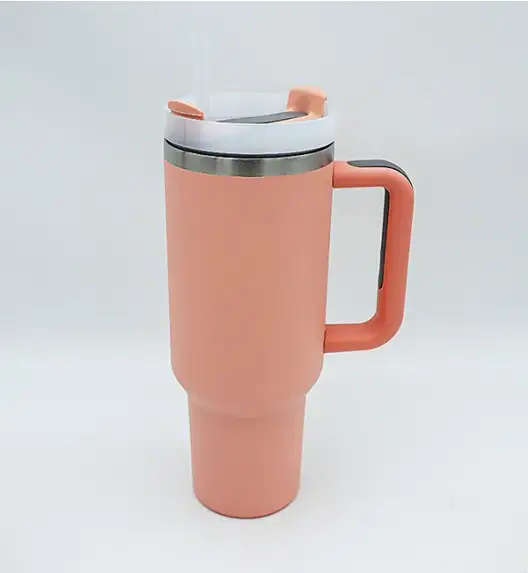 IMCHEX | PINK DUSK | Kubek termiczny 1200 ml ze słomką + 10 szklanych słomek